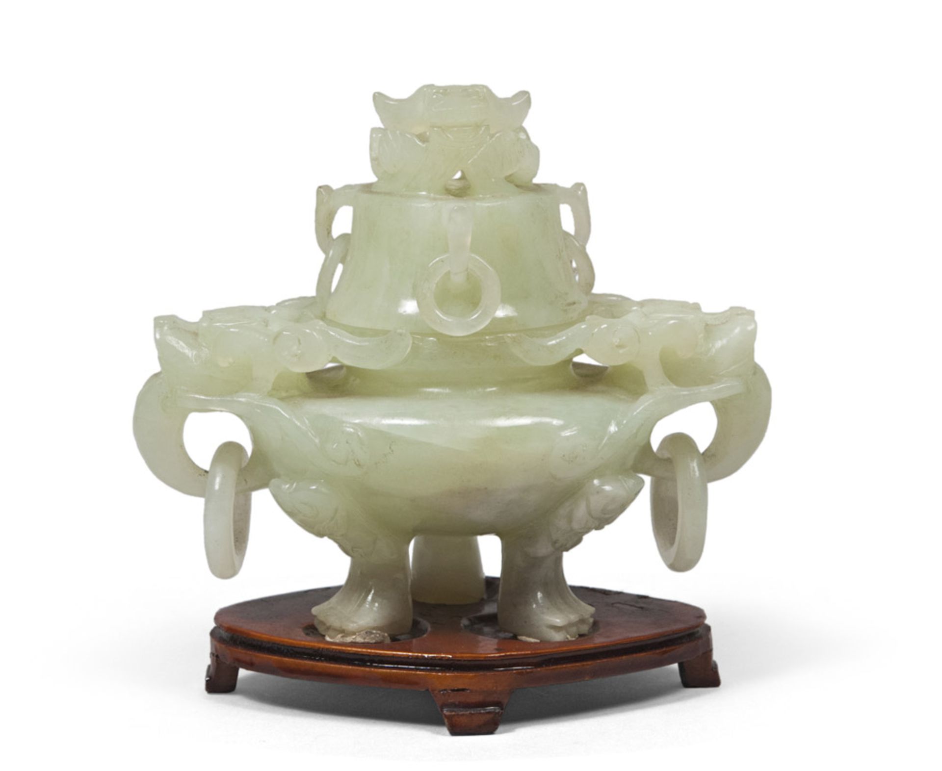 A CHINESE SERPENTINE CENSER, 20TH CENTURY