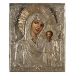 RUSSIAN PAINTING, LATE 19TH, EARLY 20TH CENTURY VIRGIN WITH BENEDICENT CHILD