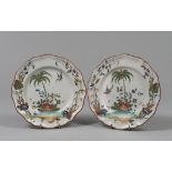 A PAIR OF MAIOLICA DISHES, NAPLES PROBABLY MANUFACTURY DEL VECCHIO, 18TH CENTURY