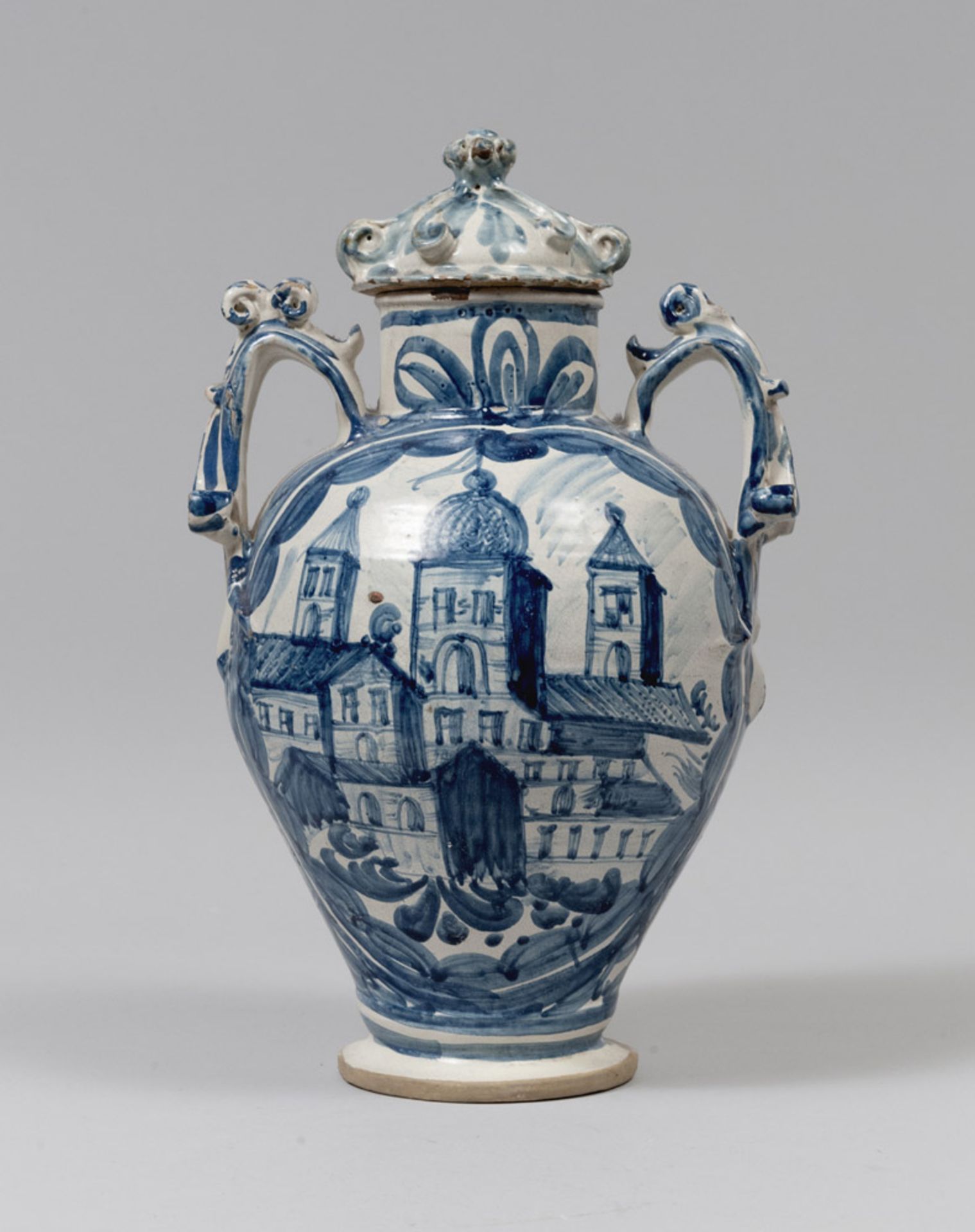 MAIOLICA POTICHE, NAPLES 19TH CENTURY