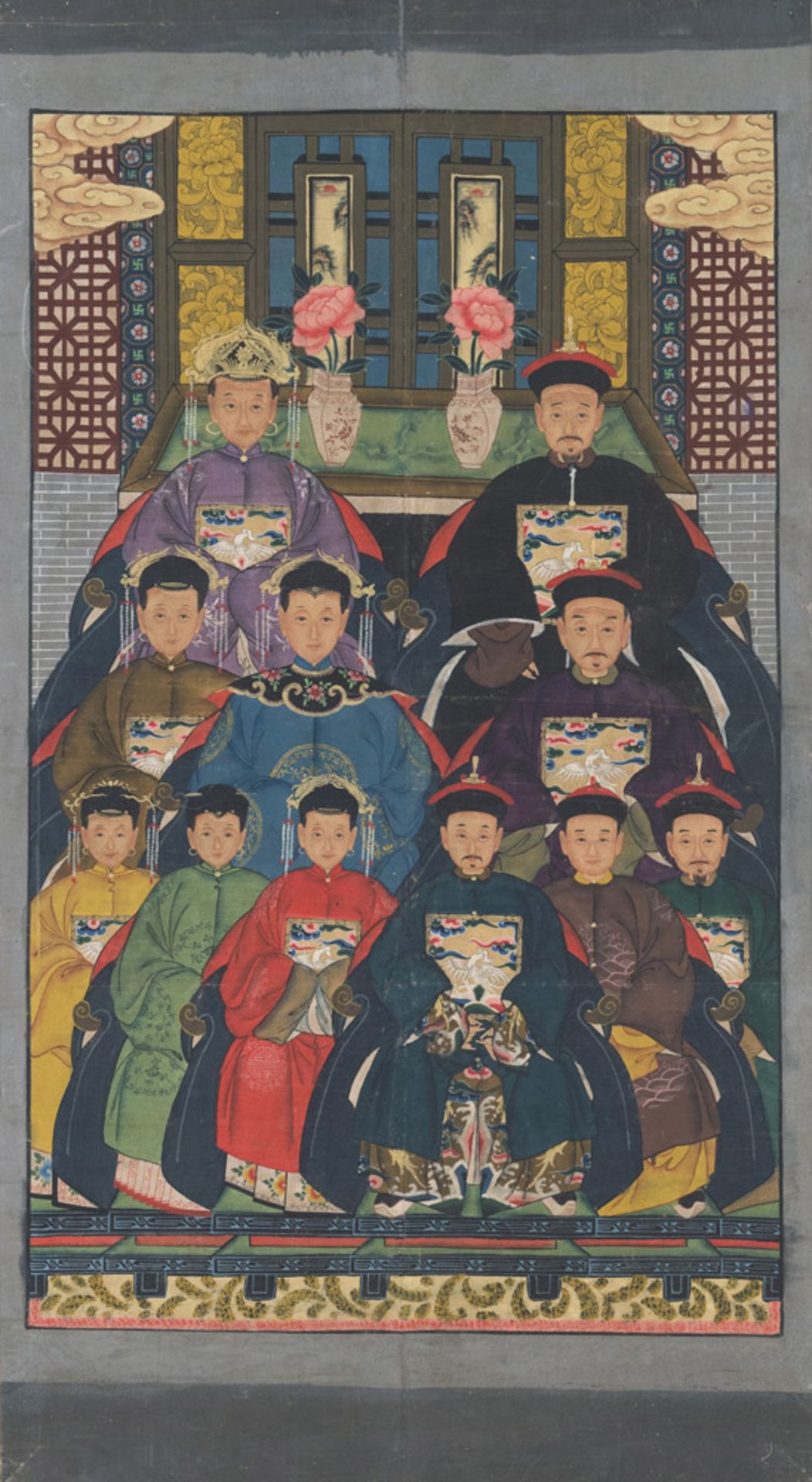 CHINESE SCHOOL 20TH CENTURY PORTRAIT OF CIVIL OFFICERS - Bild 2 aus 2