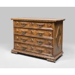 A SPLENDID WALNUT-TREE CHEST OF DRAWERS, NORTH ITALY EARLY 18TH CENTURY front with four drawers,