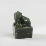 A CHINESE JADE SEAL, 19TH CENTURY