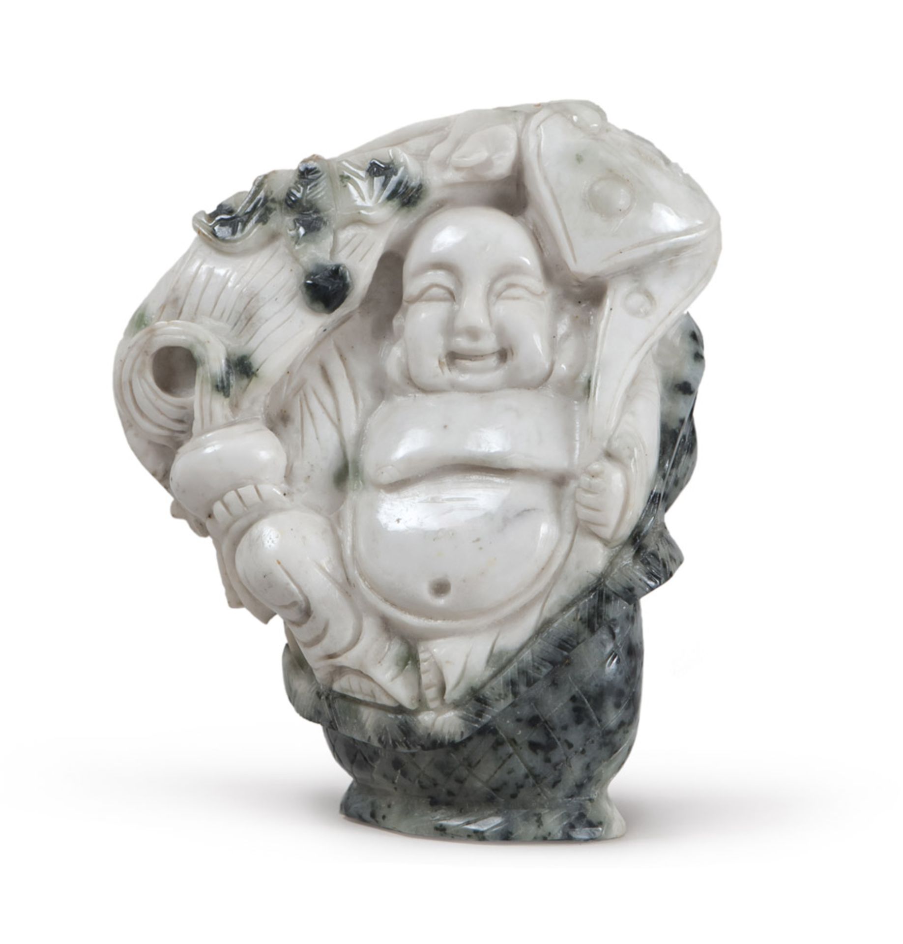 A CHINESE SERPENTINE SCULPTURE, 20TH CENTURY