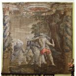 AN IMPORTANT GRASS JUICE-PAINTED TAPESTRY, PROBABLY ROME, 17TH CENTURY