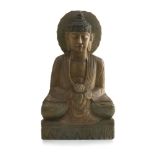 A BURMA WOOD SCULPTURE 20TH CENTURY