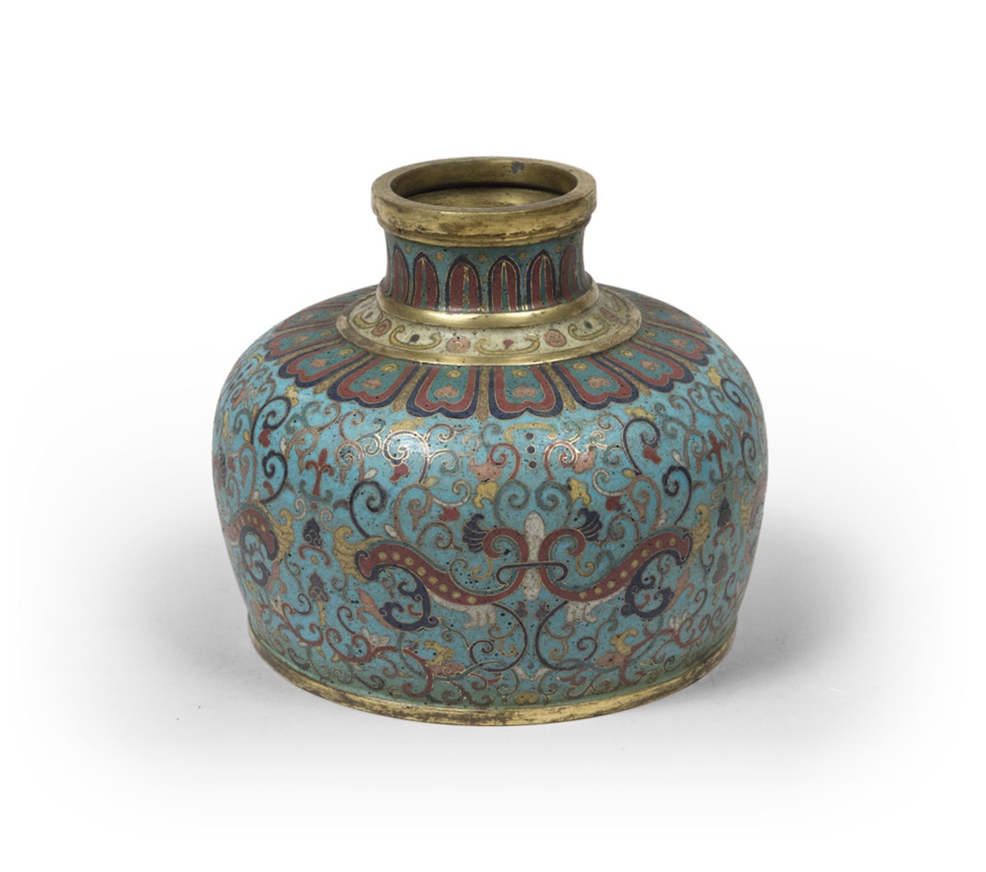 A CHINESE CLOISONNE' BRONZE CASE, 19TH CENTURY