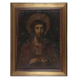 ITALIAN PAINTER, 17TH CENTURY ECCE HOMO Oil on canvas applied on panel, cm. 69 x 50 Framed CONDITION