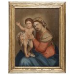 ROMAN PAINTER, EARLY 19TH CENTURY VIRGIN WITH CHILD Oil on canvas cm. 68 x 53 CONDITION Recent