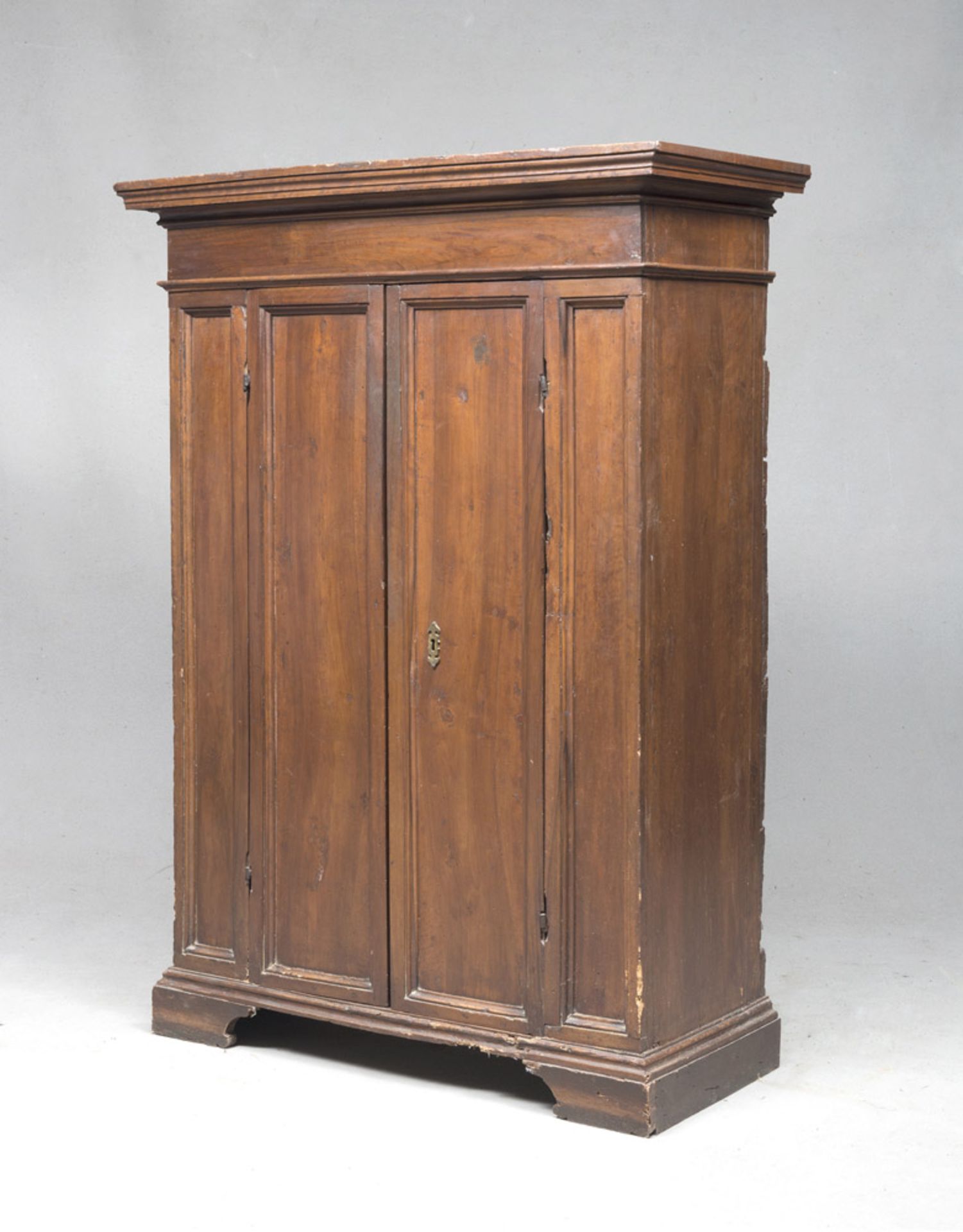 SMALL WALNUT-TREE WARDROBE, CENTRAL ITALY 17TH CENTURY