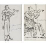 GIORGIO DE CHIRICO (Volos 1888 - Roma 1978) Il Violinista, prima metà anni '60 Il Violinista, 1964
