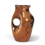 AGENORE FABBRI - (Quarrata 1911- Savona 1998) - - Vaso in terracotta, smaltata a [...]