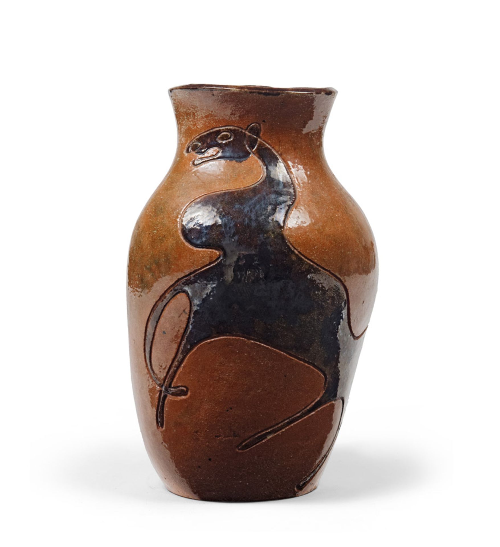 AGENORE FABBRI - (Quarrata 1911- Savona 1998) - - Vaso in terracotta, smaltata a [...] - Image 2 of 4