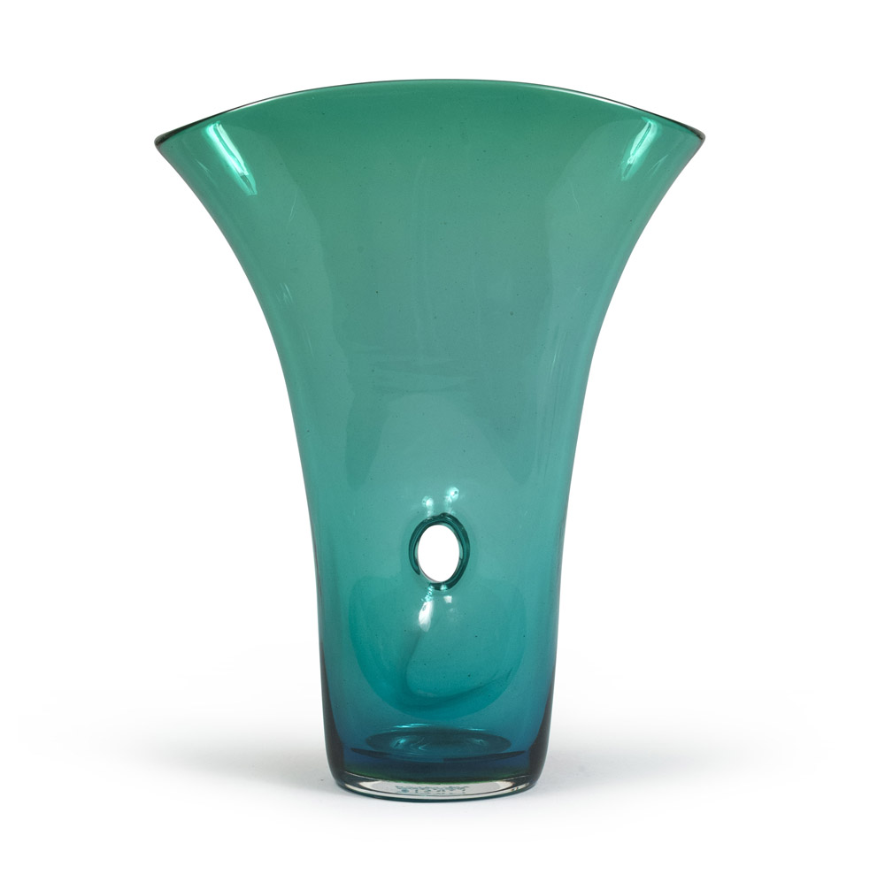 FULVIO BIANCONI per VENINI, 1950 ca. - Vaso in vetro di Murano verde della serie [...] - Image 2 of 2