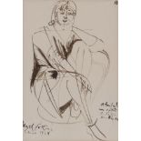 PERICLE FAZZINI (Grottammare 1913 - Roma 1987) Figura seduta, 1948