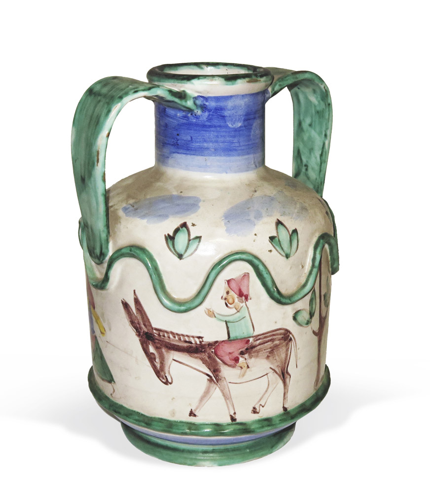 GUIDO GAMBONE - (Avellino 1909 - Firenze 1969) - - Vaso in ceramica dipinta a [...] - Image 2 of 2