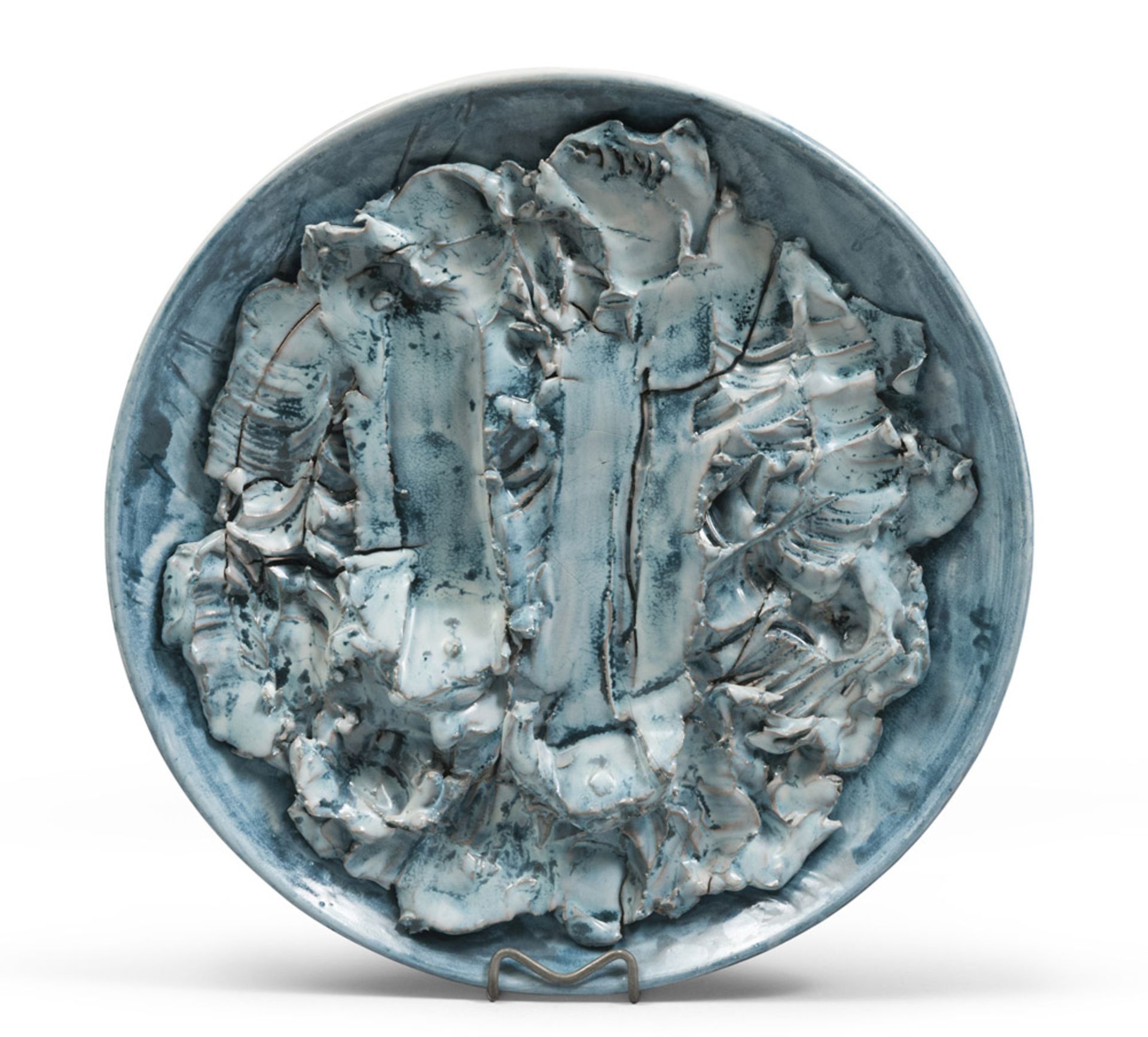 GIUSEPPE ROSSICONE - (Scanno 1933) - - Onde - Ceramica policroma con rilievo al [...] - Image 2 of 2