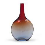 ALFREDO BARBINI (Murano 1912 - 2007). Vaso in vetro di Murano a forma schiacciata [...]