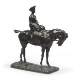 PAVEL PETROVITCH TRUBETSKOY (Verbania 1866-1938) Dama a cavallo, 1912 ca. Scultura in bronzo, cm.