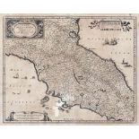 Italian engraver, 19th century. State of the Church. Geographical print, cm. 47 x 58.INCISORE