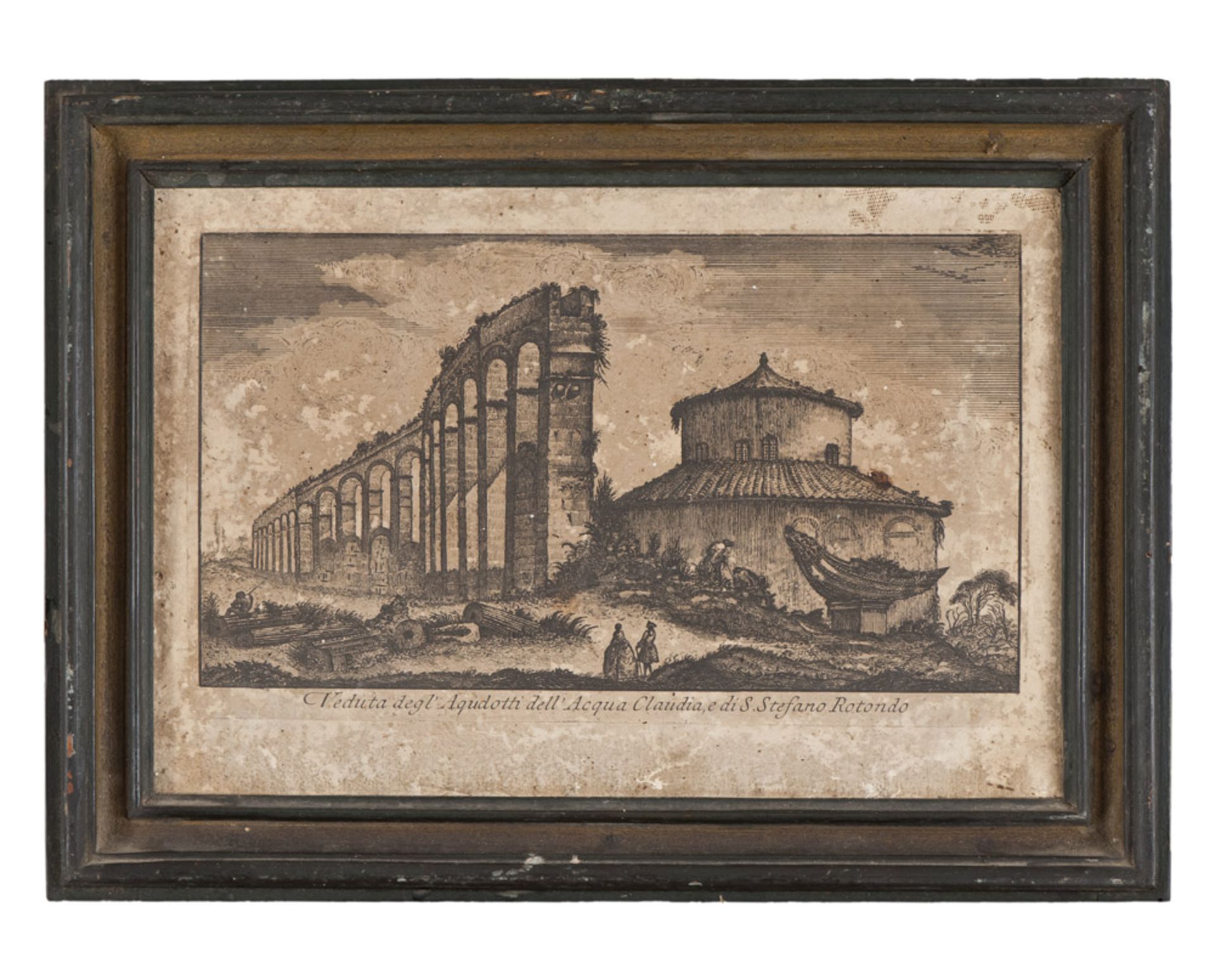 Domenico Montagu (Active in Rome, 18th century). View of the aqueduct Claudio. View of the