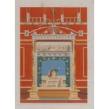 Engraver early 20th century. Pompeiane. A pair of color prints, cm. 41 x 33 (one of a A pair).