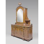 Bois de Rose and oak Flip-top-cabinet with gilded bronze finishes, late 19th century. Measures cm.