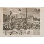 Engraver late 18th century. Piazza di Siena lightened. Etching, cm. 50 x 74.INCISORE FINE XVIII