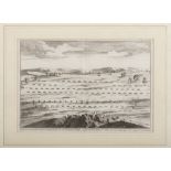 French engraver, 18th century. Battleground. etching, cm. 21,5 x 32.INCISORE FRANCESE, XVIII