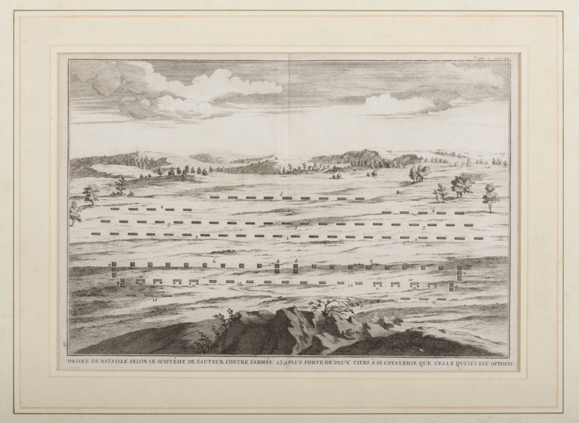 French engraver, 18th century. Battleground. etching, cm. 21,5 x 32.INCISORE FRANCESE, XVIII