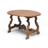 Low walnut-tree table, ancient elements.