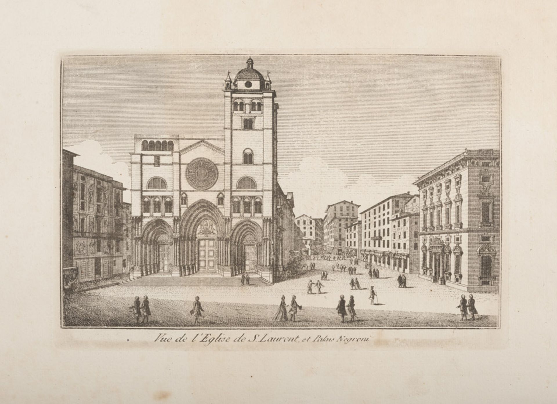 Engravers 18th-19th century. Views of city, landscapes and map. Seven etchings. Measures maximum cm. - Bild 3 aus 4