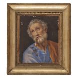 North Italian Painter, early 19th century. St. Peter crying. Mixed technique of water-color and