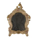 Lacquered wood mirror, Venice 18th century.