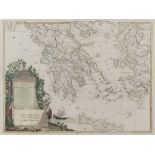 French engraver, early 19th century. Turkish and Greece. Color geographical print, cm. 48 x 61.