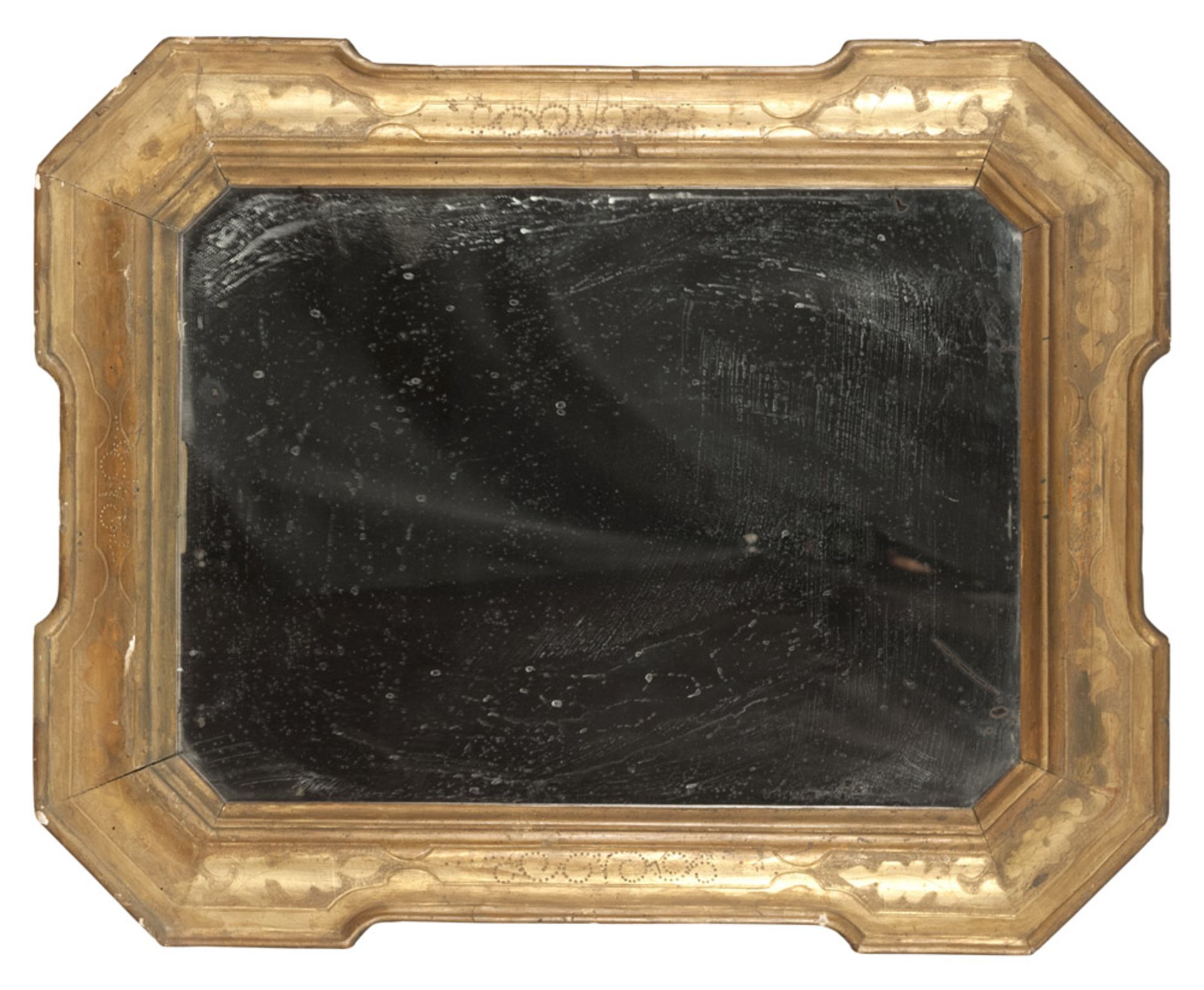 Gilded wood mirror, 19th century.