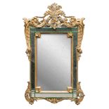 Giltwood mirror, probably France 18th century. Measures cm. 128 x 77.BELLA SPECCHIERA IN LEGNO