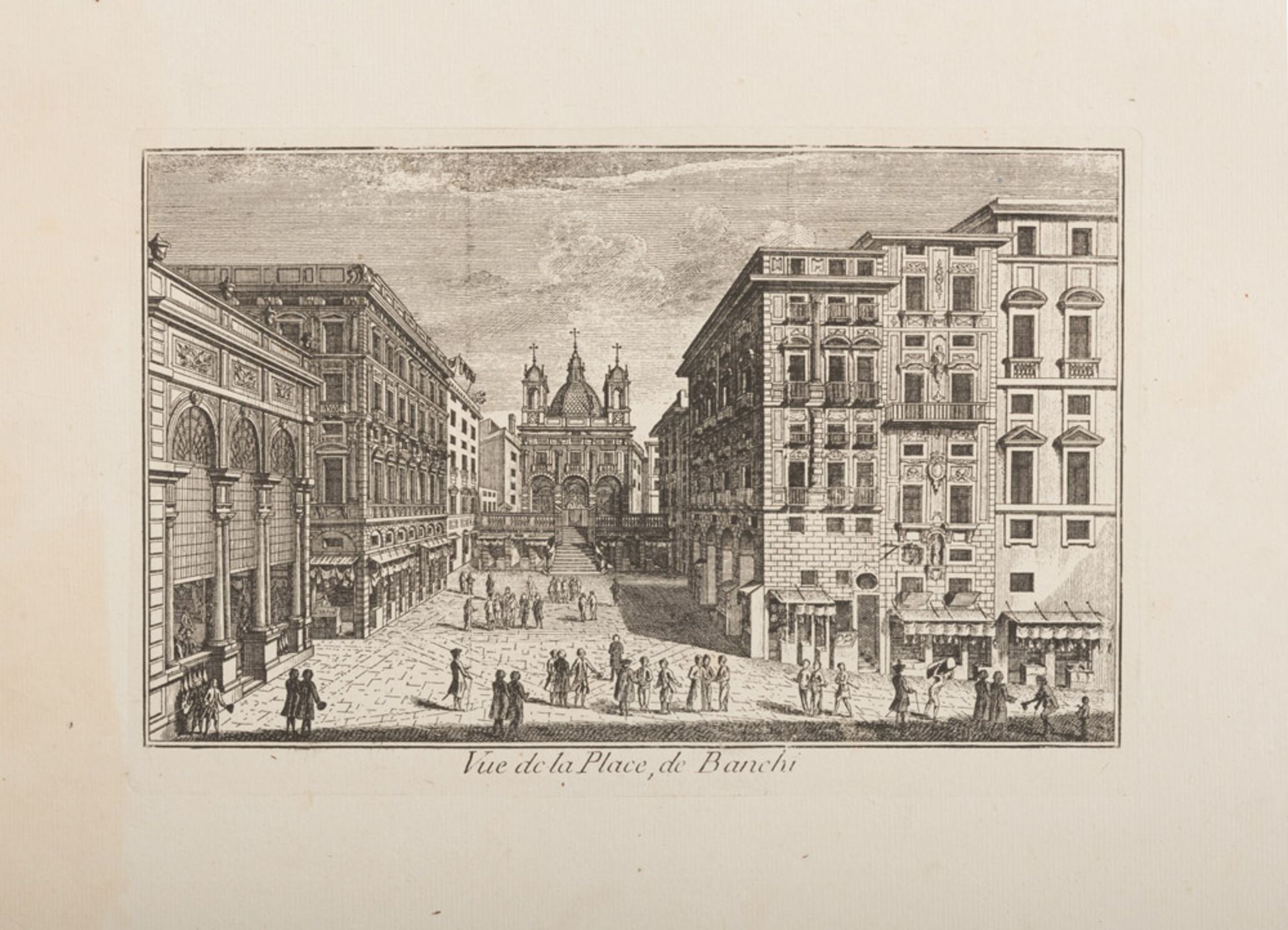 Engravers 18th-19th century. Views of city, landscapes and map. Seven etchings. Measures maximum cm. - Bild 2 aus 4
