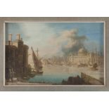 Iacopo Marieschi, att. to (Venice 1711 - 1794). View in Venice. Oil on panel, cm. 20 x 31.IACOPO