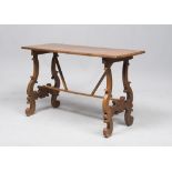 REFECTORY TABLE, NORTHERN ITALY EARLY 19TH CENTURY rectangular, with lira legs. Measures cm. 82 x 35