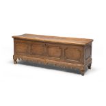 Cherry-wood bench, late 18th century.