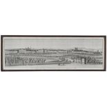 German engraver, late 19th century. Views of Vienna. Three prints, cm. 19 x 56 and cm. 18 x 59.