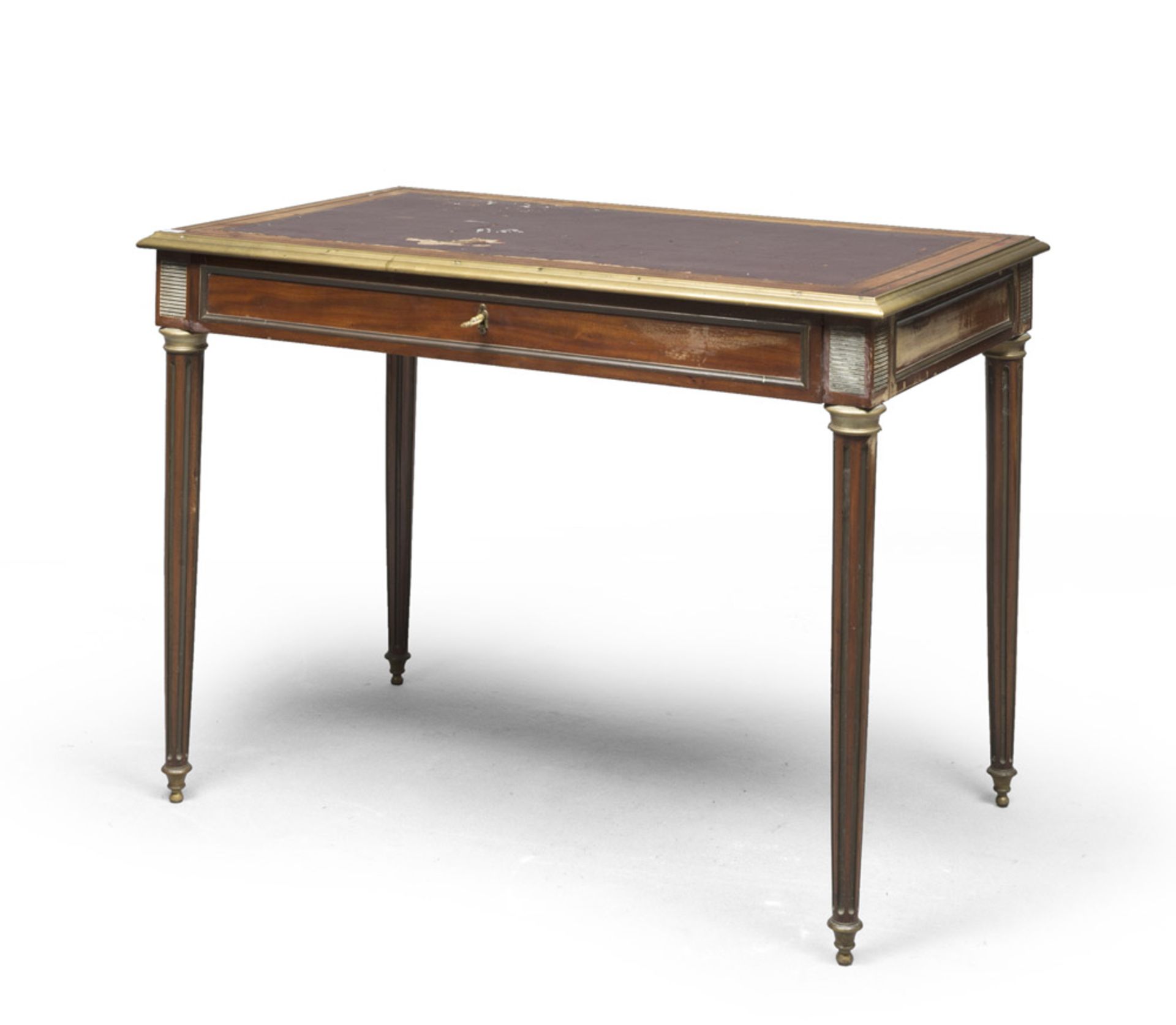 Mahagony Desk with gilded metal finishes, France, 19th century.