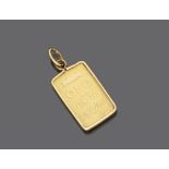 Yellow gold pendant 18 kt. Measurements cm. 2.5 x 1.8, weight gr. 11.10.CIONDOLO in oro giallo 18