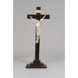 Ivory Crucifix with ebony wood cross, 18th century. Measures Christ cm. 36 x 21. BEL CROCIFISSO IN