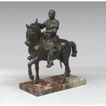 Italian sculptor, 19th century. Gattamelata Equestrian Monument, after Donatello. Burnished