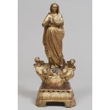 Earthenware Immaculate Conception sculpture, Naples 19th century. Measures cm. 62 x 25 x 23.