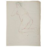 MARIO MAFAI (Rome 1902 - Rome 1965) Nude of back Pencil on paper, cm. 35 x 26 Signed bottom right