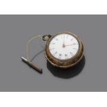 RARE SMALL POCKET WATCH with dial in white enamel with Roman numbers.