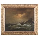 DUTCH PAINTER, 17TH CENTURY Stormy sea Oil on canvas, cm. 32,5 x 41 PITTORE OLANDESE, XVII SECOLO